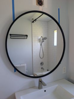 Large Round Mirror (Black)