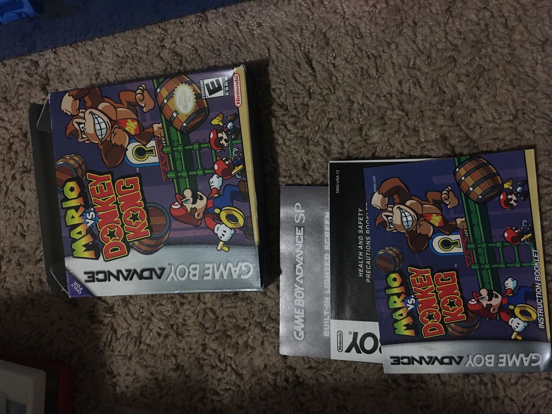 Mario vs Donkey Kong box and manual only
