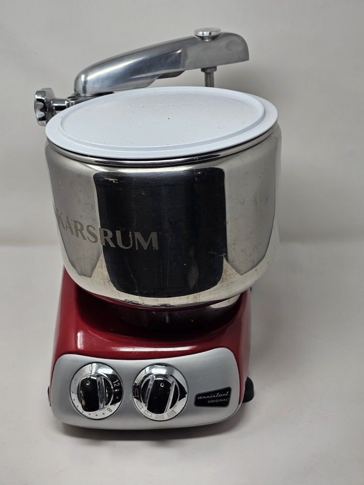 Red Ankarsrum with extra stainless beater bowl