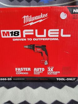 Milwaukee M18 Fuel Brushless
Drywall Screwgun
(TOOL ONLY)