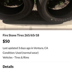 FIRE STONE TIRES 265/65r18