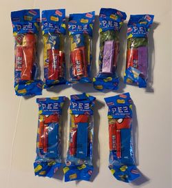 8 - PEZ Super Hero New unopened dispensers 2- Hulk, 2- Captain America, 1 - Iron Man, 3- Spider-Man
