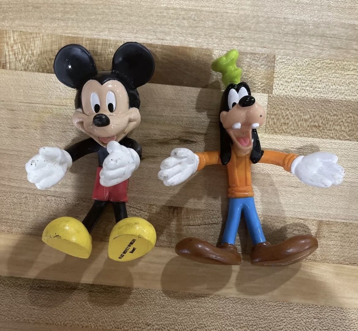 Walt Disney World Resort Bendy Figures Mickey & Goofy Souvenir Toy