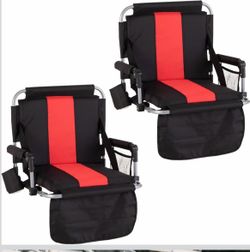 2 Stadium Chairs with Armrest