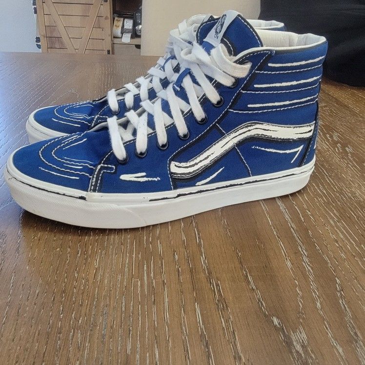 Vans SK8-Hi Suede Canvas Cartoon Sketch