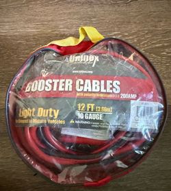 12 FT Booster Cables 200AMP