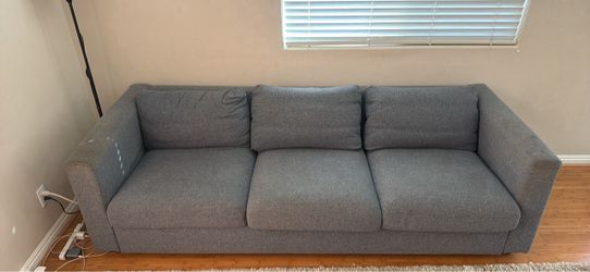Gray Fabric 3-Seat Sofa