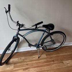 Blue Cruiser Bike With Bike Holder For Car