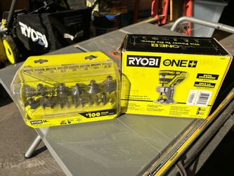 BRAND NEW Ryobi 18v Router w/15 bits