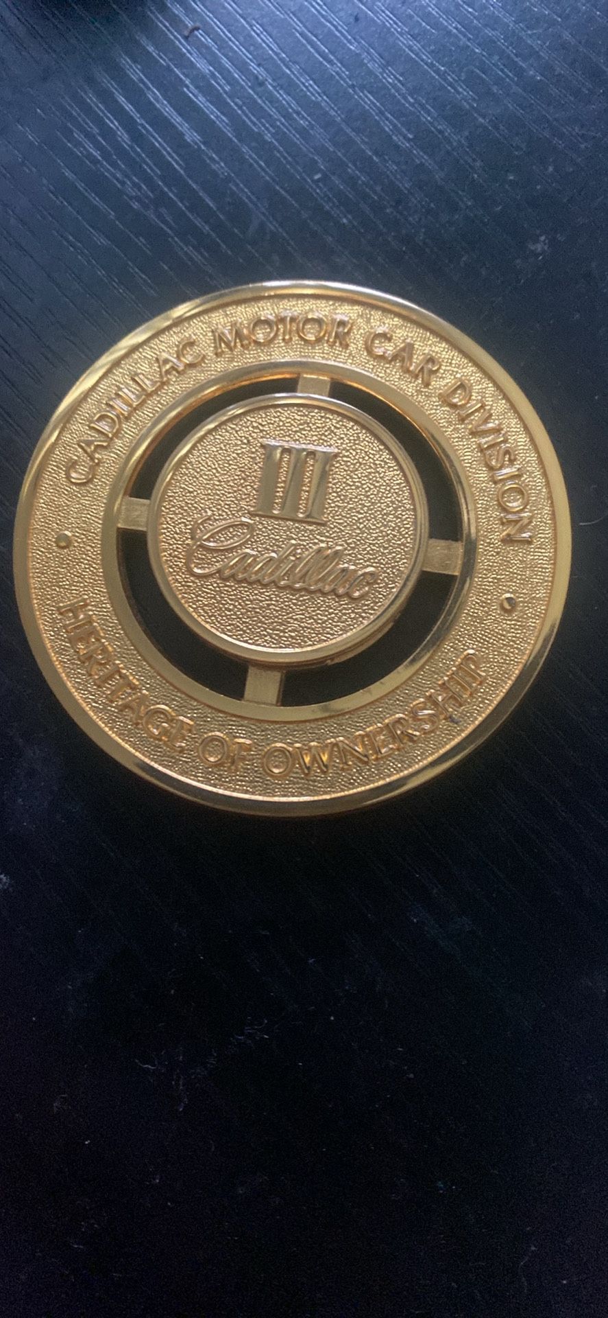 Cadillac heritage of ownership Emblem