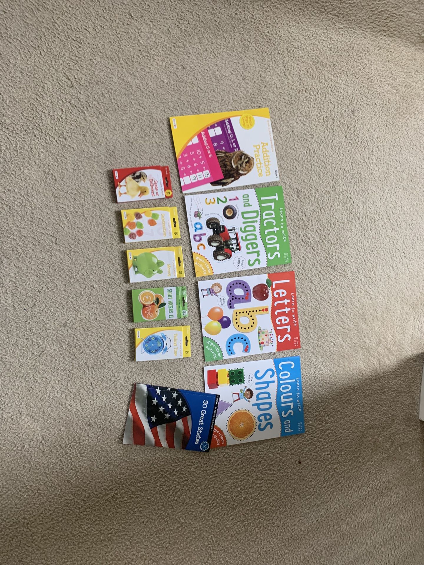 Educational Books and Flash cards