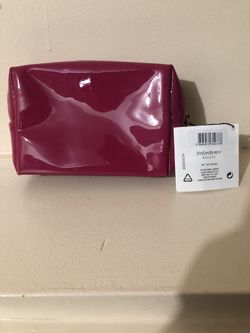 YSL Pouch Makeup Cosmetic Bag Vanity Case Pink Yves Saint Laurent