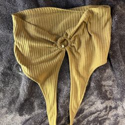 beige halter top