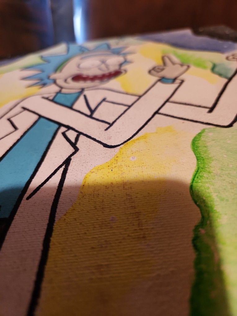 Rick And Morty Handmade Portrait