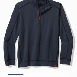Tommy Bahama Ben & Terry Half-Zip Sweatshirt Size large