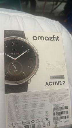 Amazfit Active 2 Smartwatch - Premium Version (Black Leather) - NIB