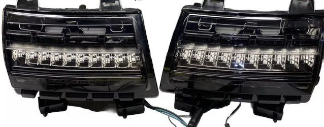 #92H 2018-2023 Jeep Wrangler JL Smoked LED Sequential Signal Lights DRL Pair 