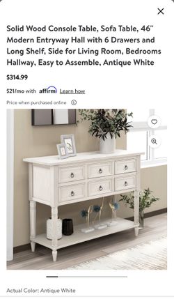 Solid Wood Console Table New In Box