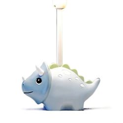 Kids Bedside Lamp, Adorable Blue Triceraton Dinosaur Style Kids Table Lamp