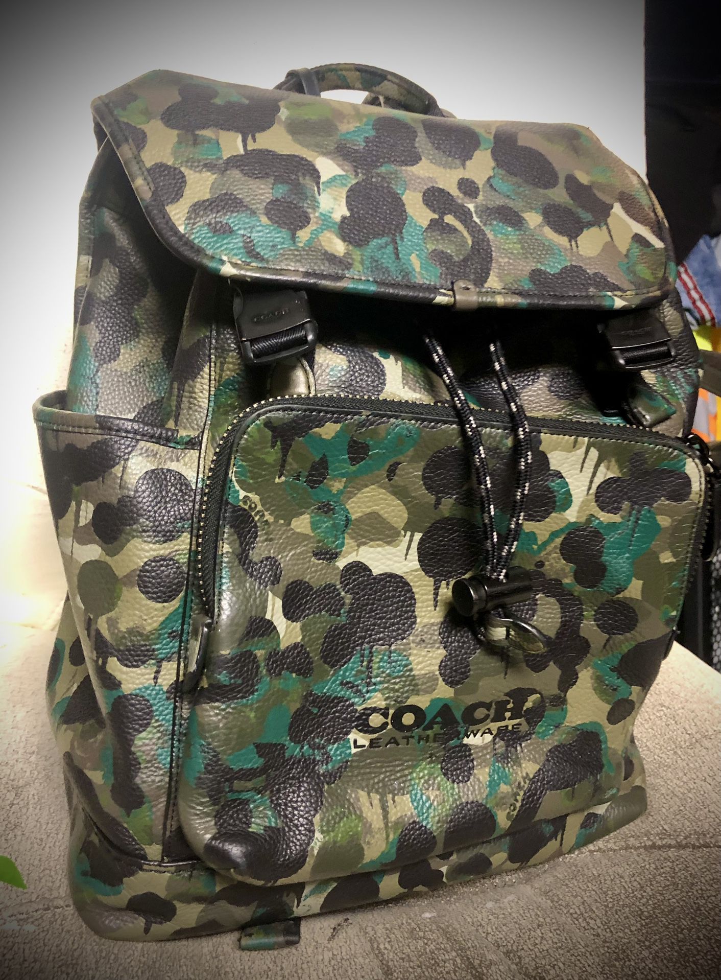 Authentic Coach Camouflage Backpack