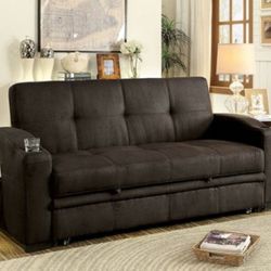 Brand New Brown Futon Sofa Sleeper 