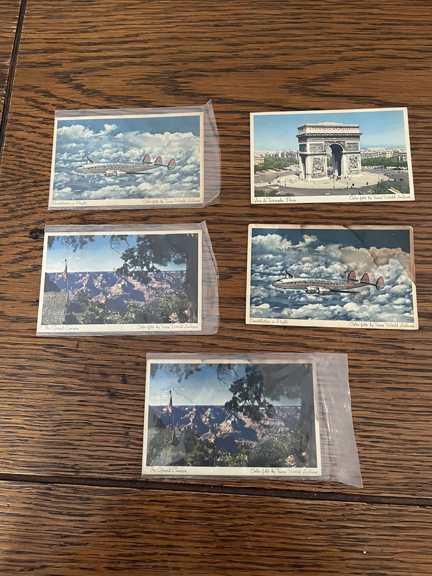 Vintage TWA Airlines Postcards