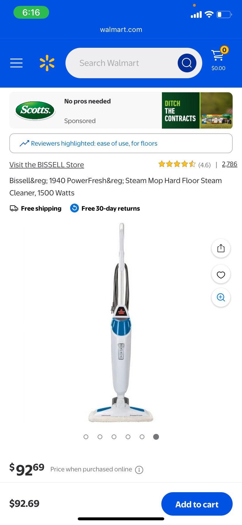 Bissell Power steam Mop