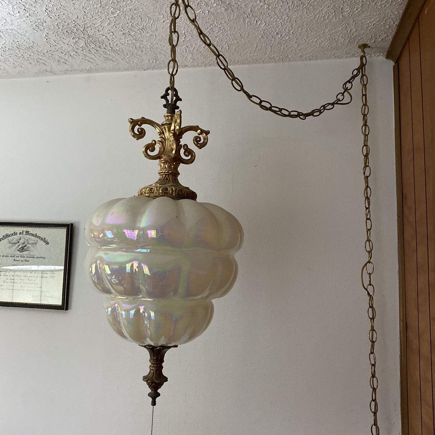 Mid Century Modern Bohemian Swag Lamp