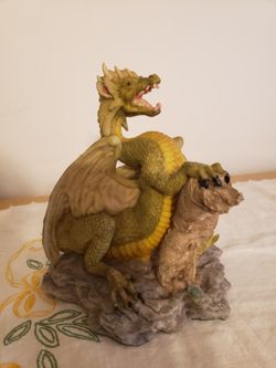 Wizard And Dragon Figurines Porcelain 13 Pcs