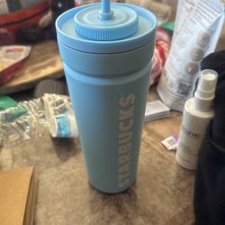 Starbucks 20 24 SS Cold Tumbler  Babi Blue Venti 24 Onzas Insulated 