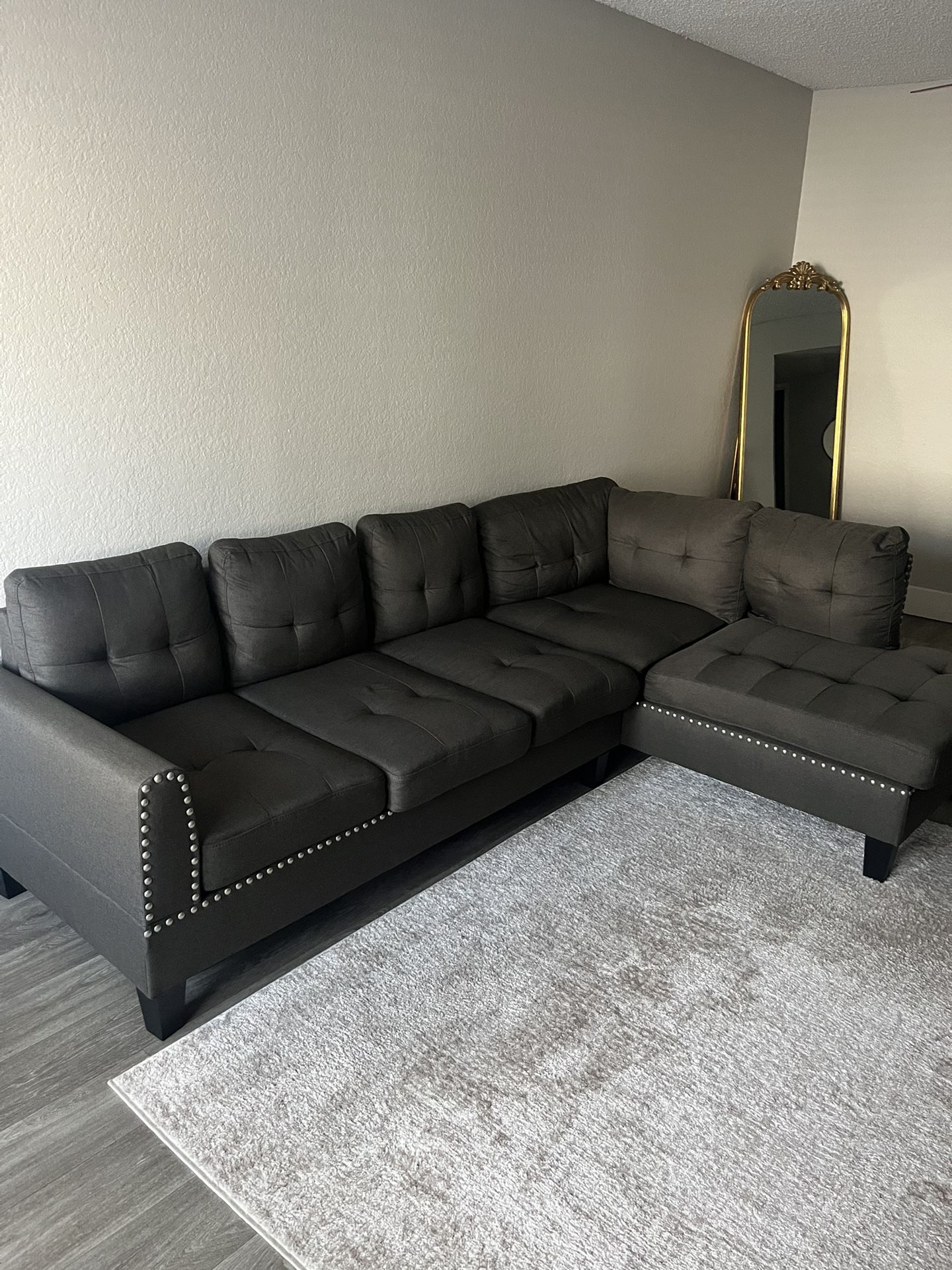 Dark Grey L Couch