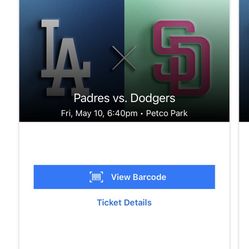 Padres Vs Dodgers Friday 5/10