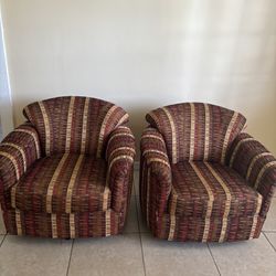 Two Swivel rockers mini chairs 