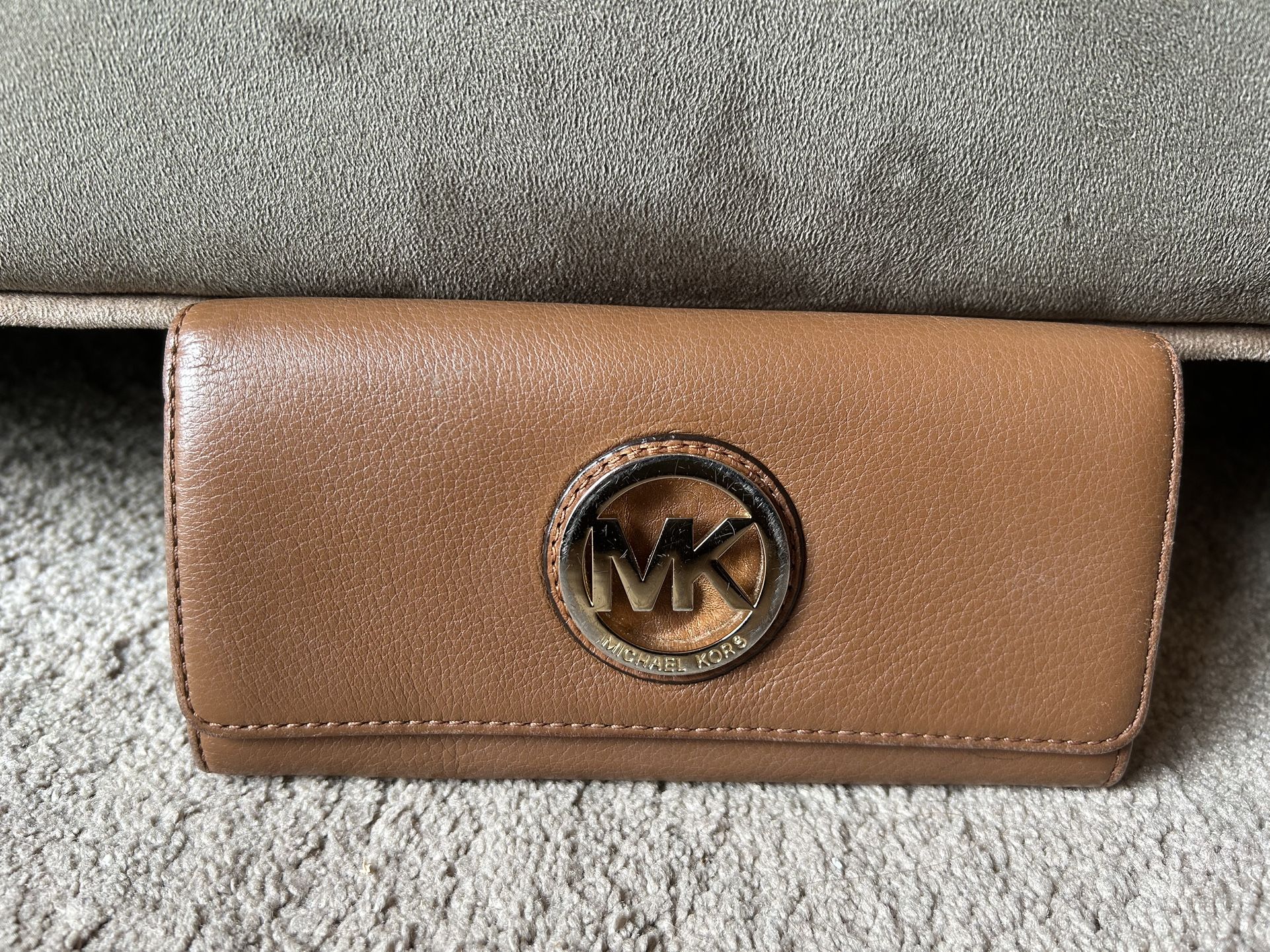 Michael Kors Fulton Tan Leather Wallet