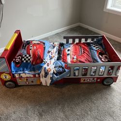 Fire Truck Toddlers Bed 