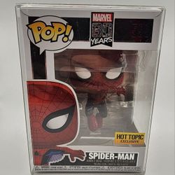 Funko POP Spider-Man 593 Hot Topic Exclusive W/Protector 🔥