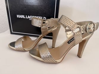 Gold Strap 4 Inch Heels