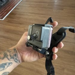 Go Pro With Helmet Mounting