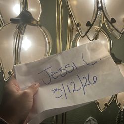 Hollywood regency vintage lotus lamp