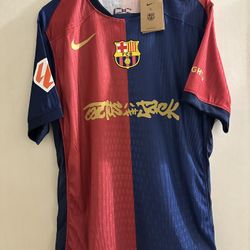Travis Scott Nike FC Barcelona 24/25 Home Jersey Sizes L-2XL Player Version Cactus Jack