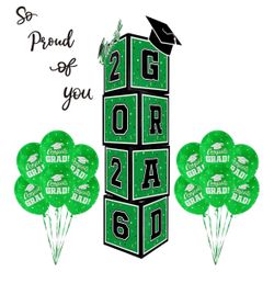 2026 Graduation Decorations Set - So Proud of You - Class of 2026 Balloon Boxes for Memorable Grad Party Supplies, Indoor/Outdoor Congrats Grad Home D