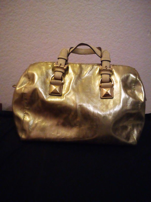 Michael Kors Gold Metallic Handbag