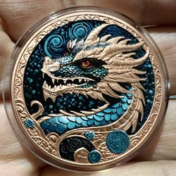 (2) Lunar Dragon 33 Grams.999 Fine Copper