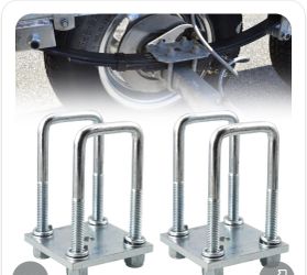 Trailer Axle, Leaf Spring, Square U-Bolt Kit