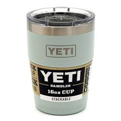 Genuine YETI Rambler 16 oz Stackable Cup Ridgeline with coordinating magslider