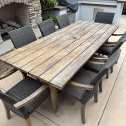Solid Wood  Outdoor Dining Table 