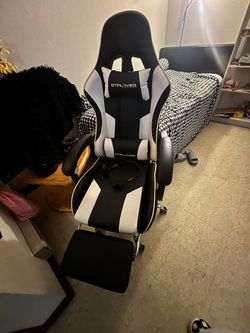 BEST OFFER GTPLAYER Ace ProMotion Fabric Gaming Chair with Footrest, Black