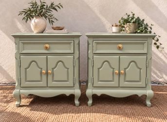 Refinished Eucalyptus Cottage Nightstands