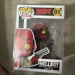 Ron Perlman Signed Hellboy Funko POP! #01