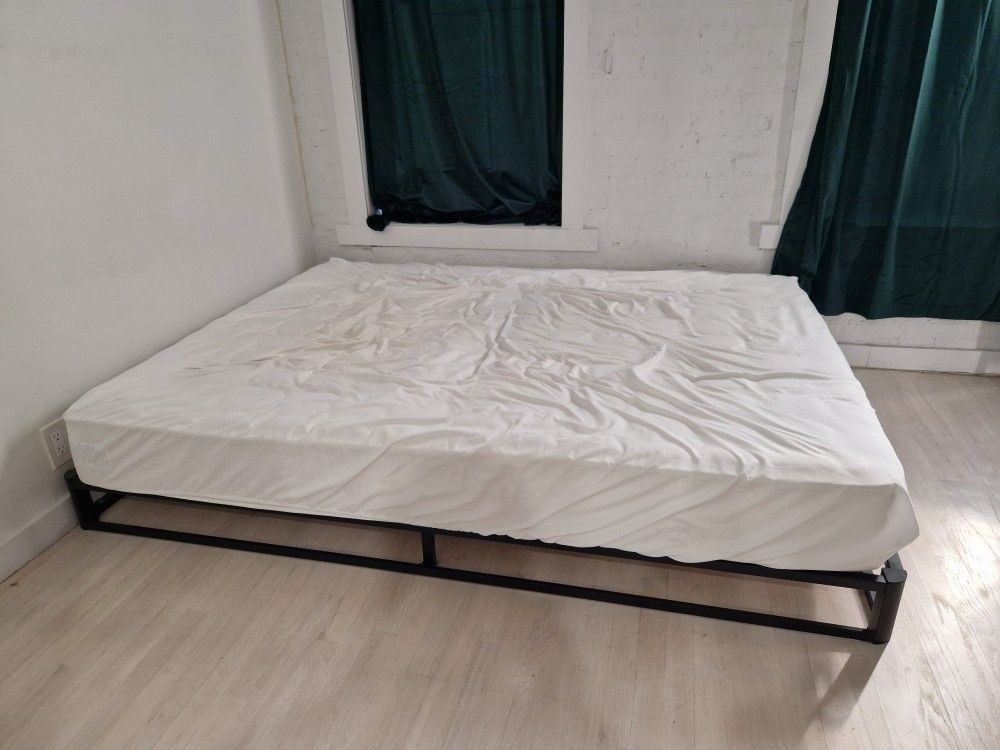 Used bed frame and mattress for sale